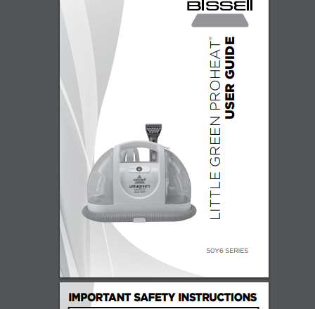 Bissell Little Gree Proheat owners manual